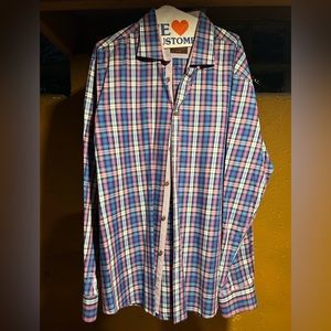 James Tattersall button up shirt XXL 18-18.5 neck